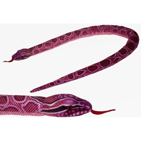 Python slangen knuffel van 150 cm - roze - Speelgoed pluche knuffels -