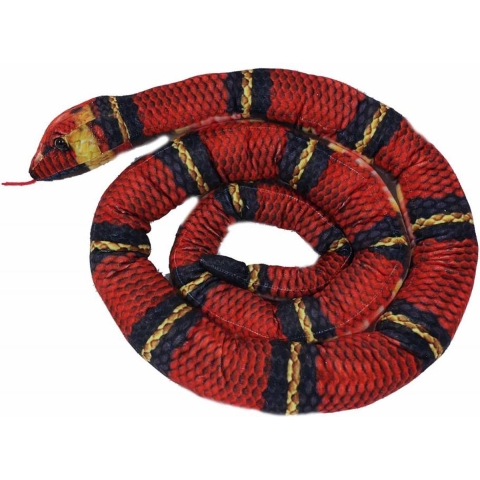 Knuffeldier Slang - zachte pluche stof - rood - premium kwaliteit knuffels - 200 cm -