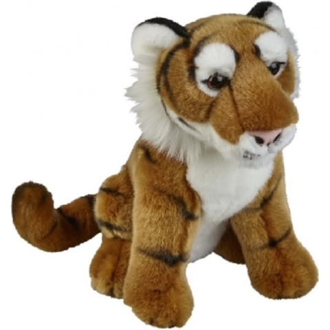 Pluche bruine tijger knuffel 28 cm speelgoed -