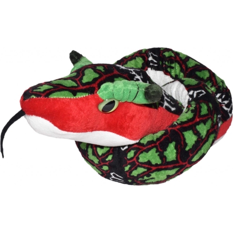 Pluche rode knuffel slang 137 cm -