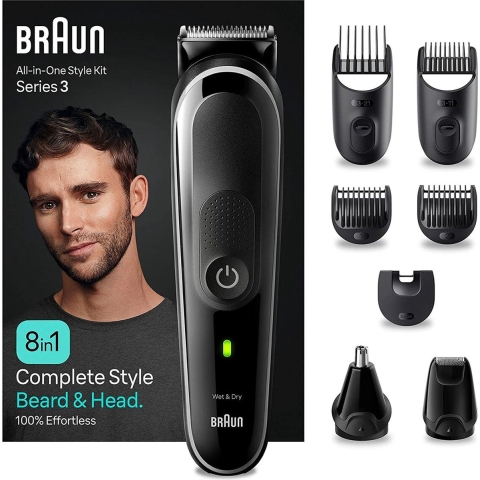 Braun MGK3440 Series 7 Tondeuse Zilver/Zwart