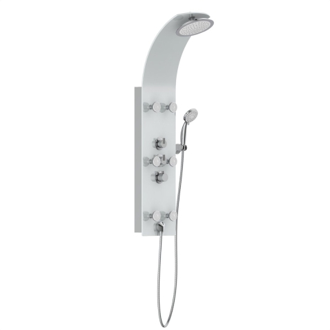 Schutte LANZAROTE Glas-Douchepaneel | Met Thermostatische Mengkraan | Wit
 - 60025