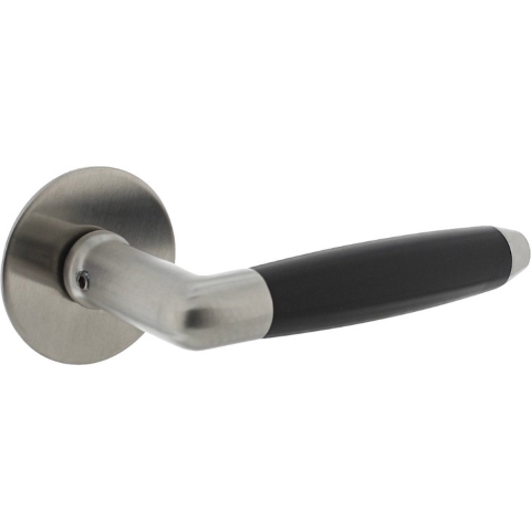 Intersteel Deurkruk Combinatie met zelfklevend rozet ¸55x2 mm rvs geborsteld