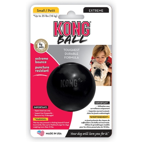 Kong Extreme Bal - Hondenspeelgoed - Zwart - S