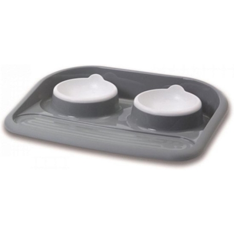 Savic butler voerbak en drinkbak met plateau en antislip voetjes - Default Title