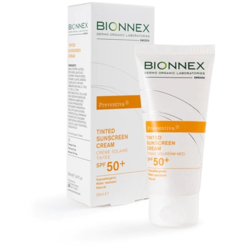 2x Bionnex Preventiva Getinte Zonnebrandcreme SPF 50+ 50 ml