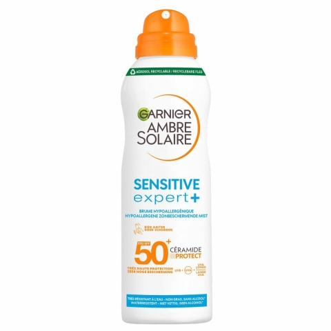 2x Garnier Ambre Solaire Sensitive Expert+ Dry Mist Spray SPF 50+ 150 ml