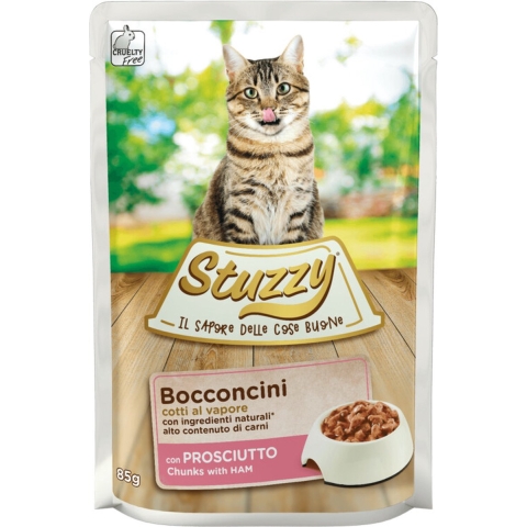 24x Stuzzy Kattenvoer Pouch Ham 85 gr