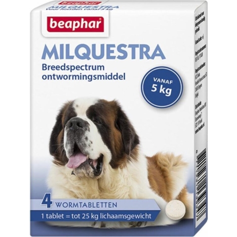 Beaphar Milquestra Hond - 4 Tabletten