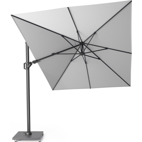 Challenger T2 350x260 cm lichtgrijs zweefparasol zonwering - Platinum