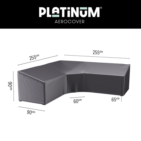 Loungesethoes hoek hoge rugleuning 255x255x90x65-90 - Aerocover