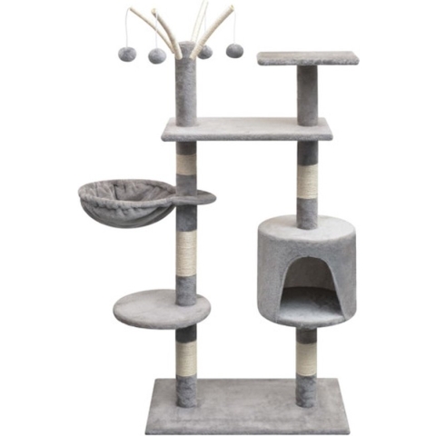 vidaXL-Kattenkrabpaal-met-sisal-krabpalen-125-cm-grijs