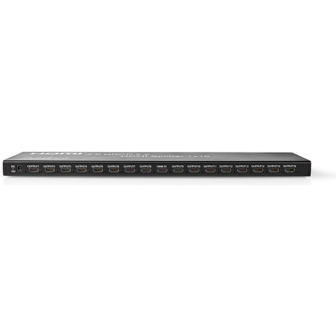 Nedis HDMI-Splitter | 2 x 8 poorten| HDMI Input | USB-A Female / 16x HDMI Output | 1 stuks - VSPL34716AT VSPL34716AT