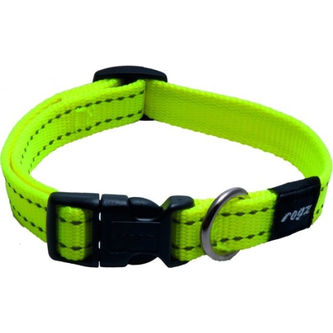 Rogz For Dogs Snake Hondenhalsband 16 mm x 26-40 cm - Geel