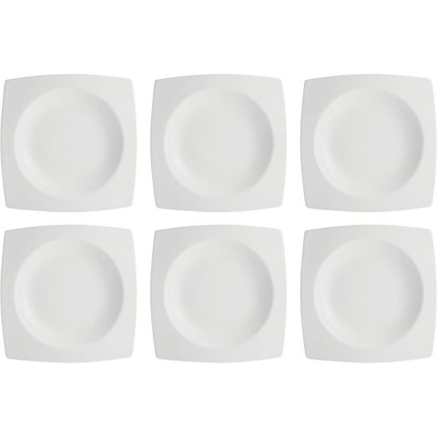 BonBistro Pastaborden Yong Squito 27 x 27 cm - Wit - 6 stuks