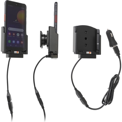 Brodit Gerätehalter Smartphone Telefoonhouder voor in de auto 360° draaibaar, Met laadfunctie 5.3 - 5.3 inch