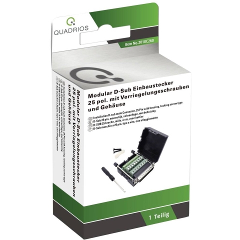 Quadrios 2010C260 D-sub bus Aantal polen: 25 Schroeven 1 set(s)