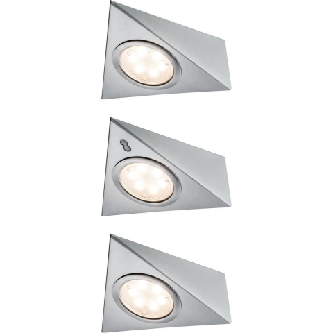 Paulmann LED-opbouwlamp Set van 3 stuks LED LED vast ingebouwd 8.4 W Warmwit IJzer (geborsteld)