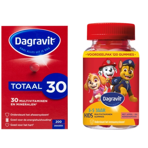 Dagravit Family Pack Totaal 30 + Kids Multivitaminen Gummies