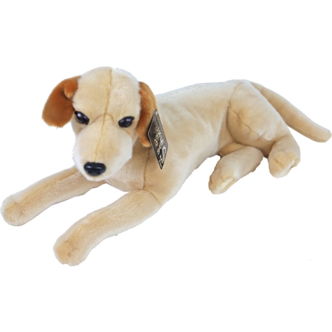 Boony Natural Decoration pluche labrador blond 53 cm liggend - Gebr de boon