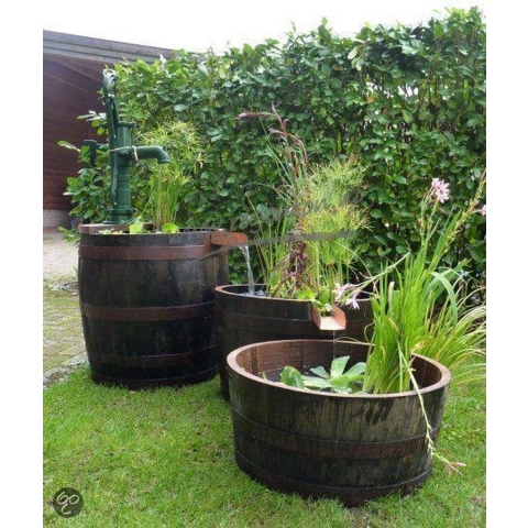 Whisky waterornament 3-delig met gietijzeren pomp - Vatenhandel stijf