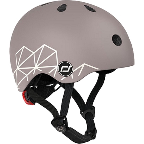 Scoot and Ride Fietshelm - Brown regels - Scoot and Ride - 45-51 cm - Fietshelm