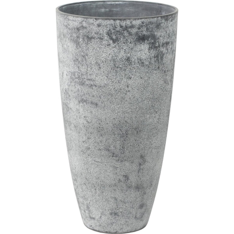 Plantenpot vaas - beton grijs - D29 / H50 cm - gerecycled kunststof - Bloempot -