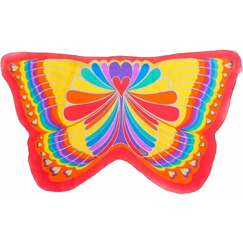 Regenboog vlinder vleugels - rood - voor kinderen - verkleedvleugels - vlindervleugels -