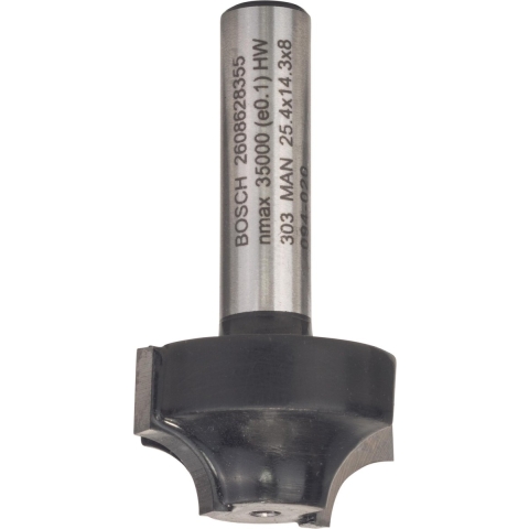 Bosch Accessoires Profielfrees E 8 mm, R1 6,3 mm, D 25,4 mm, L 14,3 mm, G 46 mm 1st - 2608628355