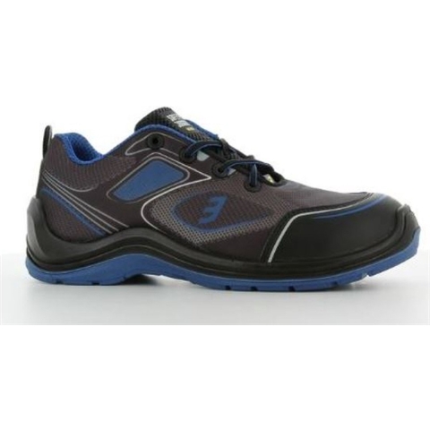 Safety Jogger Flow Laag S1P | Zwart/Blauw | Maat 39 - 5401033491394