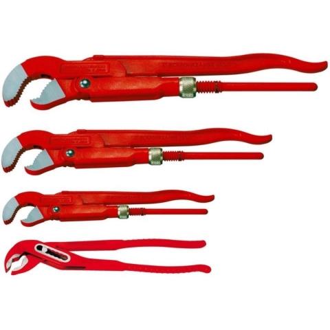 Rothenberger Hoek-pijptangen-set | 4-delig | voor buizen 1-1 1/2-2, 10 inch | 1 stuk - 070137X 070137X