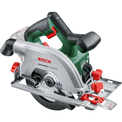 Bosch Groen Accucirkelzaag UniversalCirc 18V-53 | Zaagblad 160 mm Optiline 24 t | Incl. 1-uurslader AL 18V-20 en 1 x 2,5 Ah accu - 06033B1402