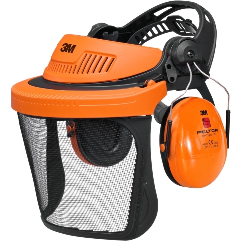 3M Gezichts-/gehoorbeschermingscombinatie | netvizier | RVS | EN 1731 EN 352-1-3 | 1 stuk - 7000103790 - 7000103790