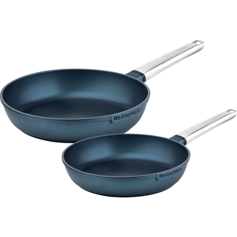 Westinghouse Koekenpannenset Performance ø 24 & 28 cm - blauw - inductie en alle andere warmtebronnen