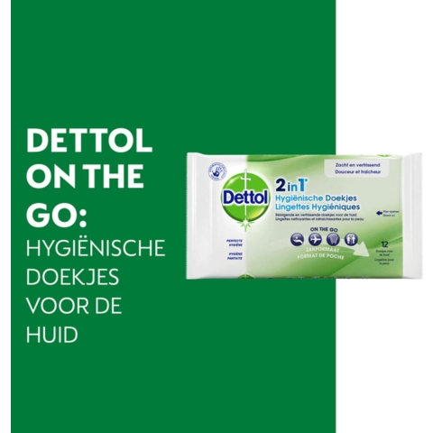 3x Dettol Hygienische Doekjes 2in1 12 stuks