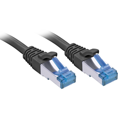 LINDY 47421 RJ45 Netwerkkabel, patchkabel CAT 6A S/FTP 25.00 m Zwart 1 stuk(s)