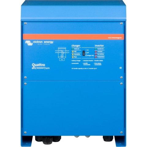 Victron Energy Quattro 48/10000/140-100/100 230V VE.Bus Omvormer 10000 W 48 V/DC - 230 V