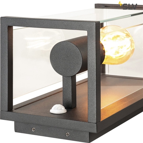 SLV QUADRULO SENSOR 1002402 Wandlamp Energielabel: E (A - G) E27 Antraciet