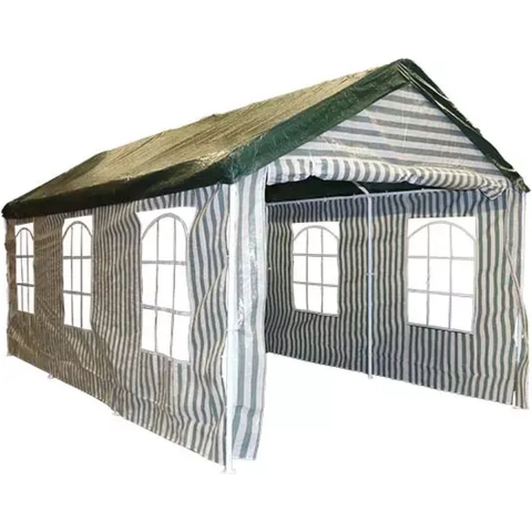 Partytent 300x600 cm Groen/Wit - Buitengewoon de boet