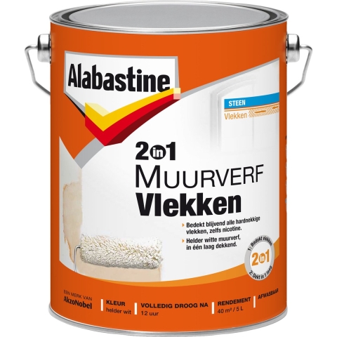 2in1 muurverf vlekken 5l - Alabastine