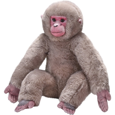 Wild Republic Japanse makaak knuffel - 40 cm - pluche knuffel - apen - knuffeldieren -