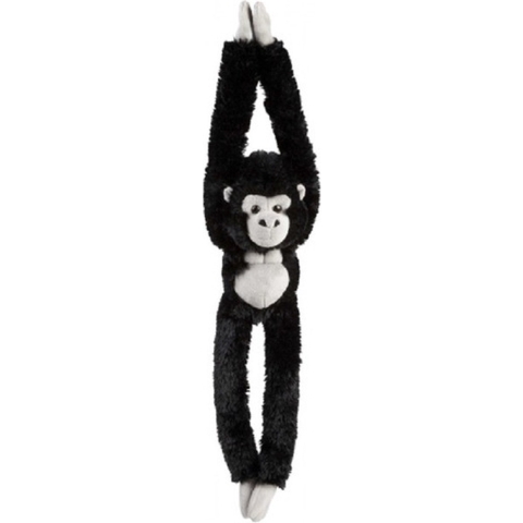 Pluche hangende zwarte gorilla aap/apen knuffel 65 cm -