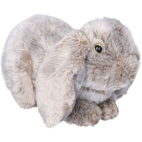 Nature Planet pluche hangoor konijn knuffeldier - grijs - 28 cm - Konijnen knuffels - Cadeau -