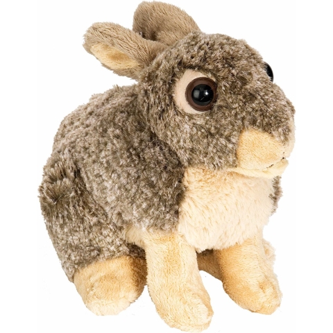 Wild Republic Knuffel konijn - pluche - lichtbruin - 30 cm -
