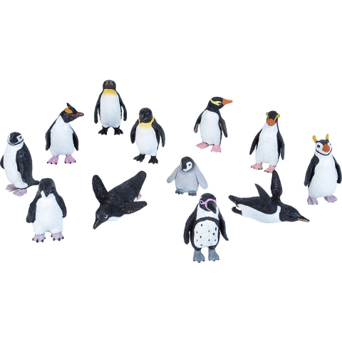 Wild Republic Speelset pinguins - 10 delig - Pooldieren pinguin -