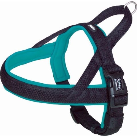 Nobby norwegian tuig mesh preno turquoise  - XL - buikband 75-98 cm + borstband 62 cm - breedte 40/45 mm
