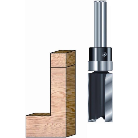 ENT Groeffrees HM 19x25x63mm, Met lager op kolf kolf 8mm - 7911658