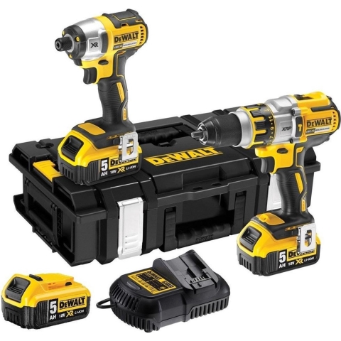 DeWalt DCK266P3 accu set | DCD796 + DCF887 | 18v 5.0Ah Li-ion | + 3e accu - DCK266P3-QW