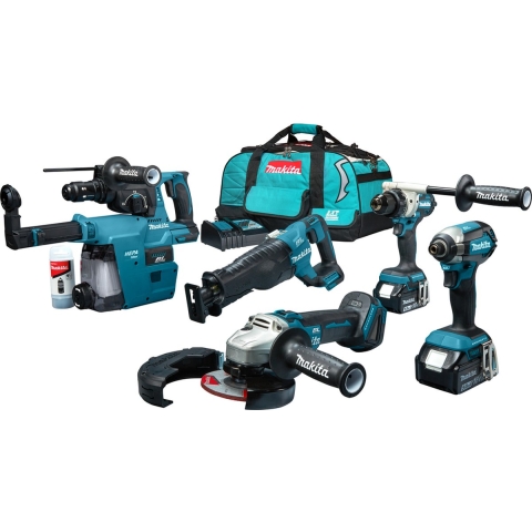 Makita DLX5069TX1 Accu Combiset 5-delig 18V 5.0Ah in Tas