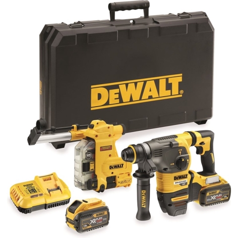 DeWALT DCH335X2 Accu Combihamer SDS+ 3,5J incl. Stofafzuiging 54V XR FlexVolt 9.0Ah in Koffer